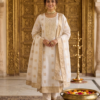 23 Cream & Gold Zari Motif Salwar Set
