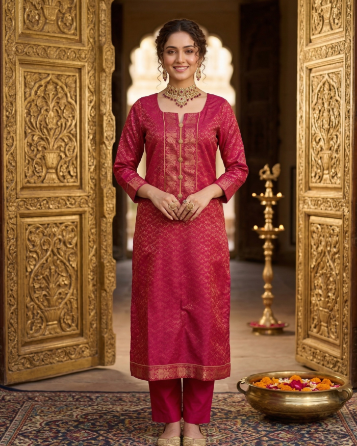Royal Ruby Festive Kurta Set