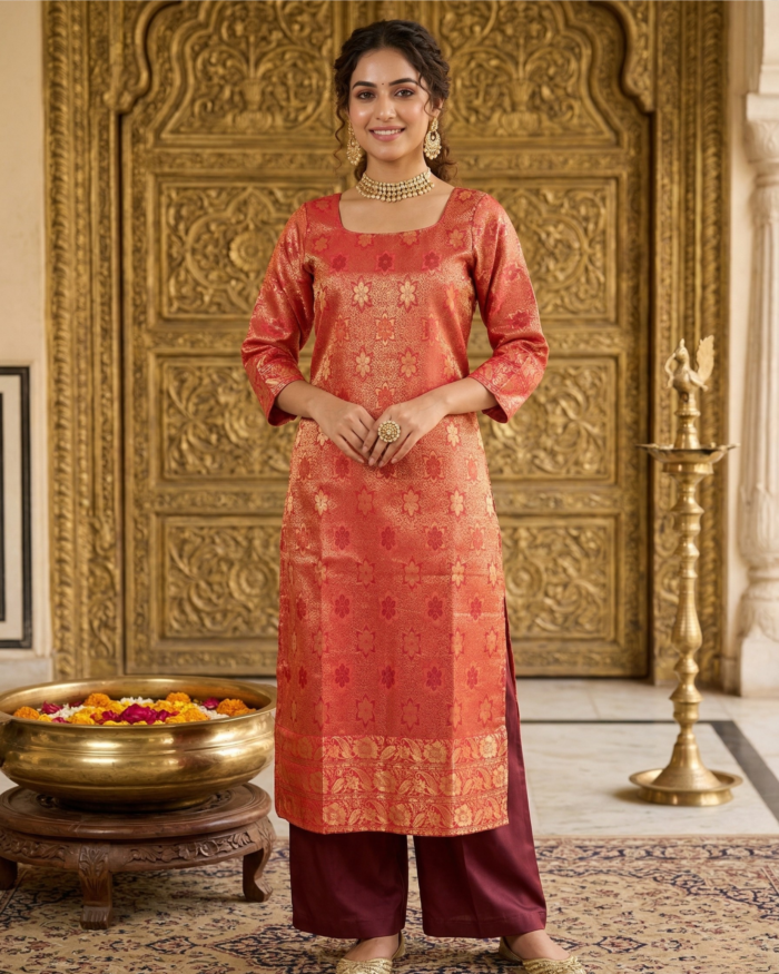 Sunset Silk Kurta Ensemble