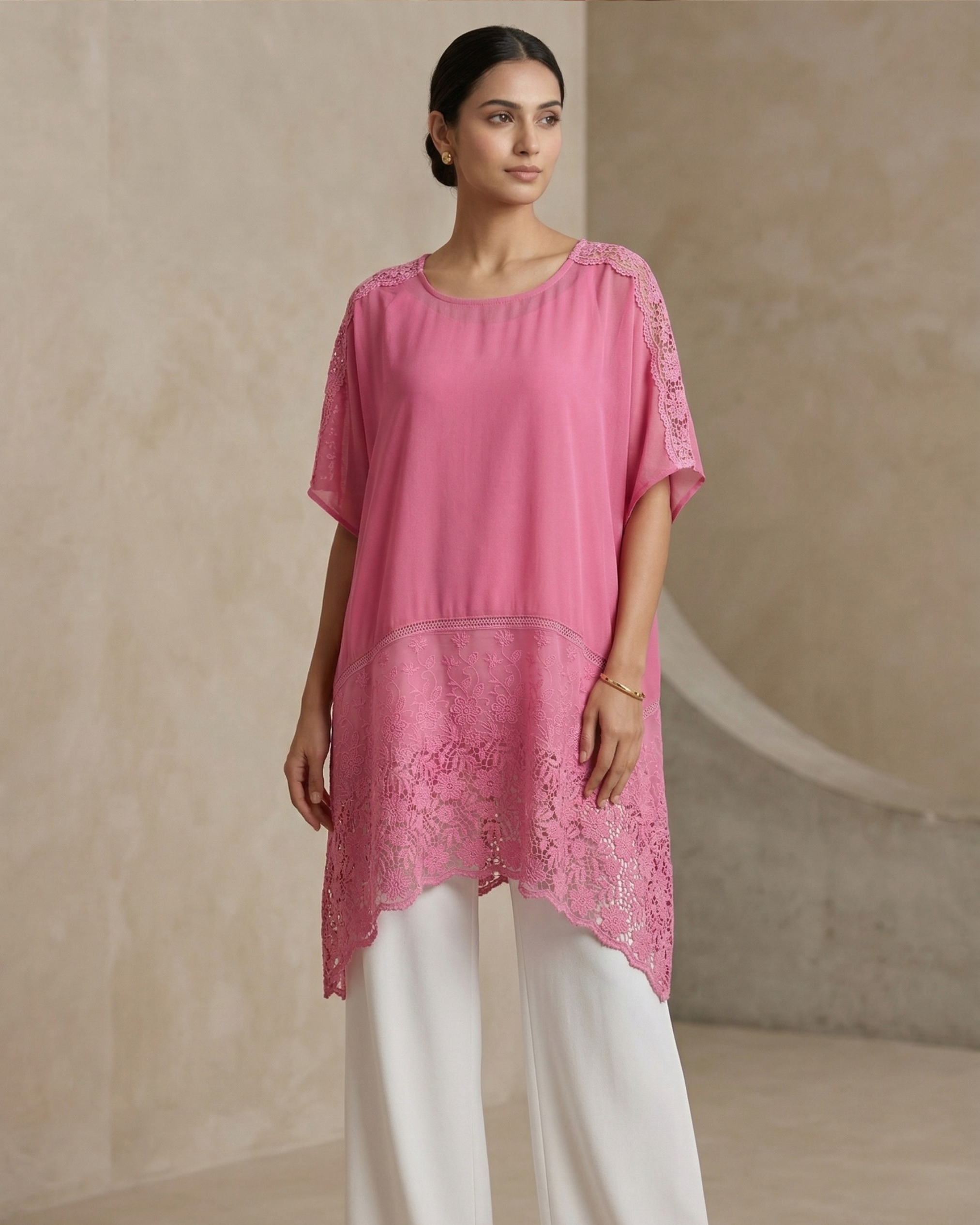 59 Blush Flow Asymmetric Co-ord