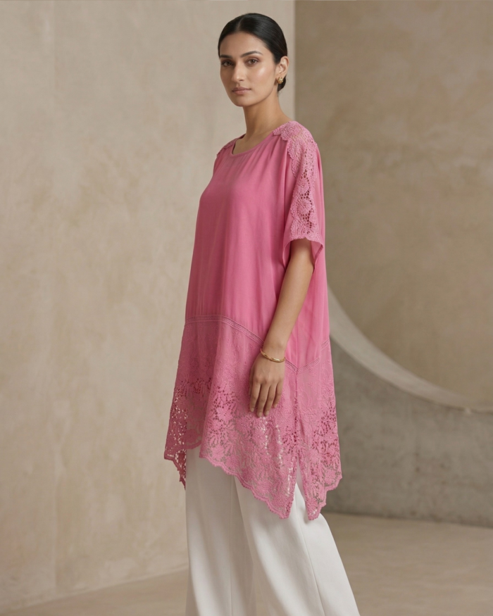 60 Blush Flow Asymmetric Co-ord