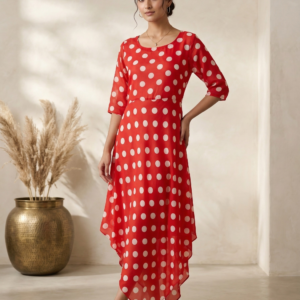 Scarlet Polka Flow Dress