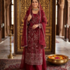Crimson Royale Embroidered Suit Set